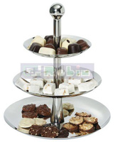 Patera trzystopniowa ze stali nierdzewnej, wysokość 32 cm, Hendi 429914