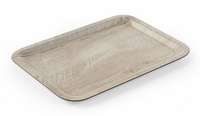 Taca kelnerska z melaminy nadrukiem dębu, 24x35 cm, Hendi 508916
