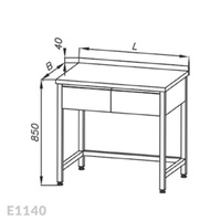 Stół roboczy z 2 szufladami Egaz E1140 1000x600 mm