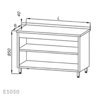 Stół szafkowy otwarty Egaz E1050 1400x700 mm