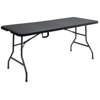 Stół cateringowy prostokątny walizka 180x76cm rattan