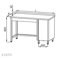 Stół roboczy z szafką Egaz E1070 2200x600 mm