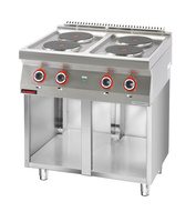 Kuchnia elektryczna 700.KE-4.S 4 płyty na podstawie szafkowej otwartej | LINIA 700