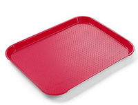 Taca kelnerska z polipropylenu, 26,5x34,5 cm, czerwona, Fast Food, Hendi 878712