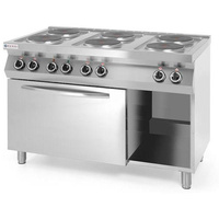 Kuchnia elektryczna 6 płytowa z piekarnikiem Hendi 226247