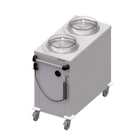 Dystrybutor talerzy podgrzewany podwójny mobilny 1000x510x880 mm
