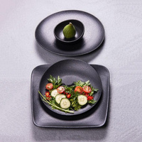 DAZZLE BLACK TALERZ GŁĘBOKI KWADRATOWY POJ. 850 ML