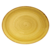 Talerz owalny 160x192 mm Stonecast Mustard