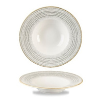 Talerz głęboki z szerokim rantem 240 mm Homespun Stone Grey Studio Prints