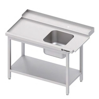 Stół załadowczy(L) 1-kom. pochylony, z półką do zmywarki STALGAST 1200x750x880 mm skręcany