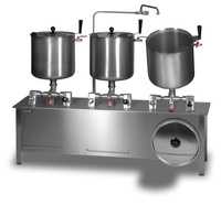 Zestaw 3 kociołków przechylnych parowych Lozamet ZP-6, poj. 90 l (3x30l)