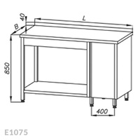 Stół roboczy z szafką i półką Egaz E1075 1000x600 mm