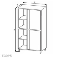 Szafa przelotowa dzielona drzwi suwane Egaz E3095 900x500x1800 mm