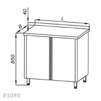 Stół roboczy z szafką Egaz E1090 1200x700 mm
