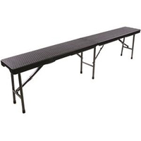 Ławka cateringowa składana rattan 180x30cm