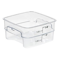CAMBRO Pojemnik magazynowy z poliwęglanu 19,1 x 19,1 x 9,8 cm, 1,9 l, przezroczysty