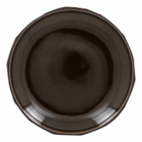 SKETCHES Talerz płaski rzeźbiony 20 cm brązowy