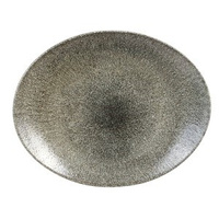 RAKU QUARZ BLACK Połmisek Coupe owalny 317 x 255 mm/12 szt.
