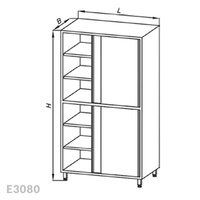 Szafa magazynowa dzielona Egaz E3080 2000x1200x600 mm