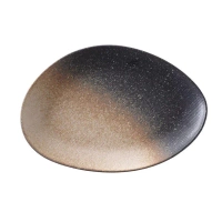 Talerz o organicznym kształcie Moon 330 mm brązowy