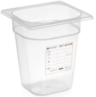 Pojemnik GN 1/6 100 HACCP, polipropylen przezroczysty Hendi 880470