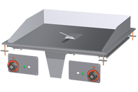 FTLRD-68 ETS Płyta grillowa elektryczna drop-in 1/2 gładka, 1/2 ryflowana chromowana