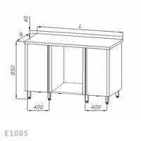 Stół roboczy z 2 szafkami i półką Egaz E1085 2500x600 mm