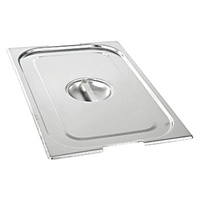 Pokrywka stalowa z wycięciem na uchwyty do pojemników, Basic, GN 1/1