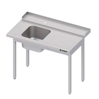 Stół załadowczy(P) 1-kom. pochylony, bez półki do zmywarki STALGAST 1100x750x880 mm skręcany