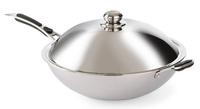 Patelnia indukcyjna wok, śr. 36 cm, nierdzewna Hendi 239773