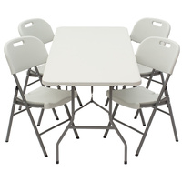 Zestaw cateringowy ogrodowy – stół biały 200x90cm + 4 krzesła