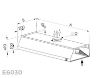 Okap przyścienny wyciągowy Egaz E6030 3100x1000 mm