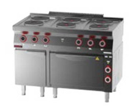Kuchnia elektryczna z piekarnikiem elektrycznym 700.KE-6/PE-1T/SD Kromet