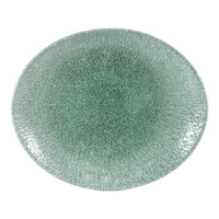 Talerz owalny 255 x 317 mm Raku Jade Green