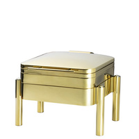 BUFET PODGRZEWACZ GN 2/3 PEŁNA POKRYWA PODSTAWA ZŁOTY 480X470 MM