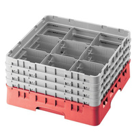 Kosz na szkło - śr. szklanki 14,8, wys. 9 cm czerwony