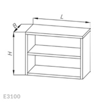 Szafka wisząca z dwiema półkami Egaz E3100 800x400 mm