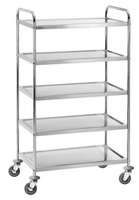 Wózek kelnerski 5-półkowy, nierdzewny, składany, Bartscher 300065