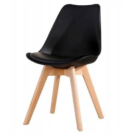 Krzesło nowoczesne skandynawskie Toronto - czarne