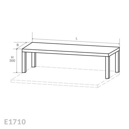 Nadstawka na stół jednopoziomowa Egaz E1710 1300x400x300 mm